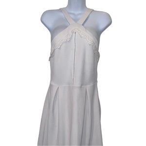 MI AMI Womens White Criss Cross Minidress Size Large